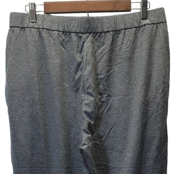 Eileen Fisher Capri Pants Womens LP Gray Pull On Stretch Elastic Soft Cuffed - Picture 9 of 10